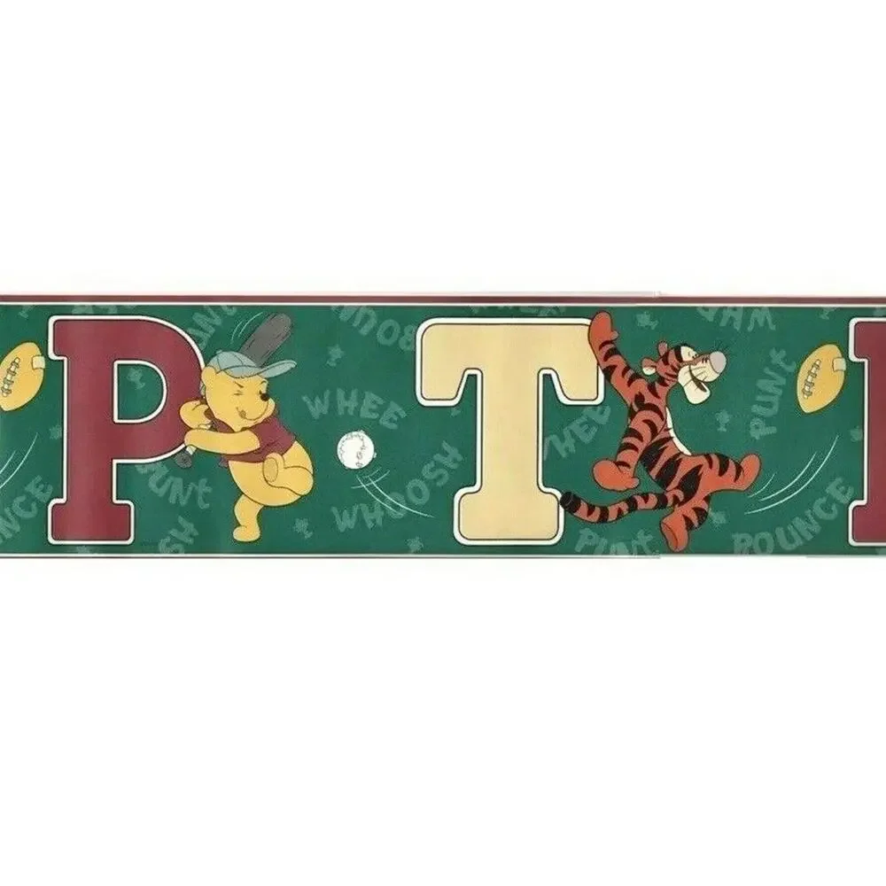 3 Rolls Winnie the Pooh Prepasted Wallpaper Border Sports 5yds Each Vintage 90s